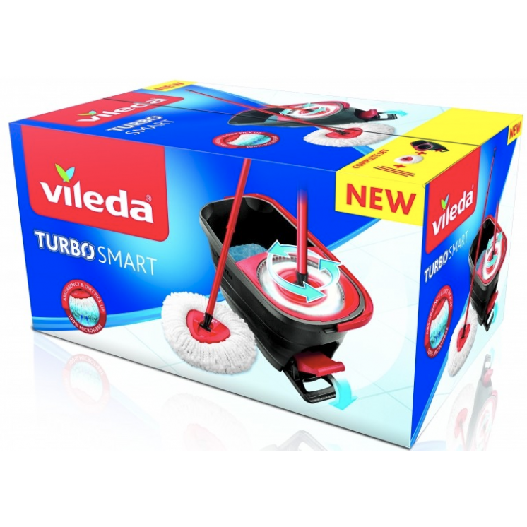 Kit Galeata + Mop Vileda Cu Pedala - Benzi Din Microfibra 100%