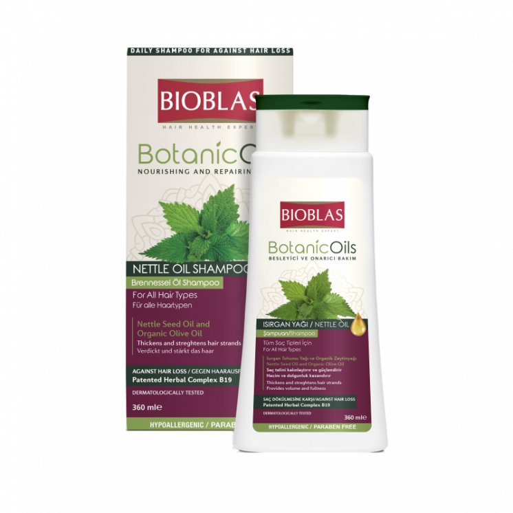 Sampon Pentru Păr Subtire Bioblas Botanic Nettle Oils 360Ml