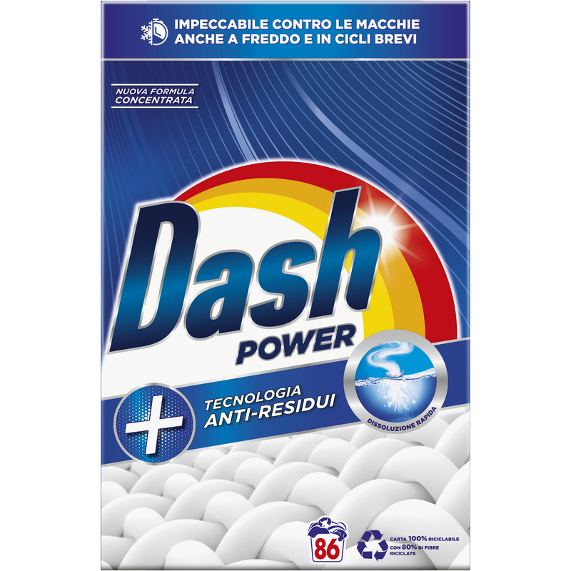 Detergent pulbere anti reziduri Dash 86 spalari 4.3kg