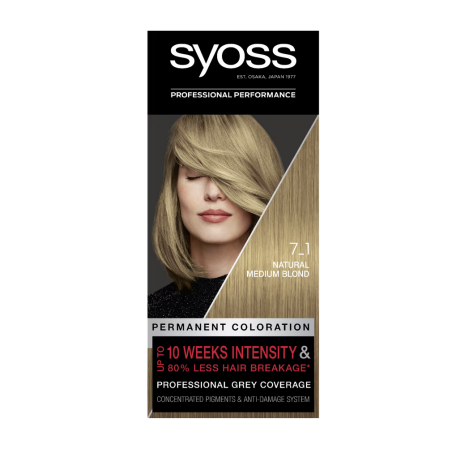 Vopsea De Par Syoss Col 7-1 Natural Medium Blond Syoss - 1