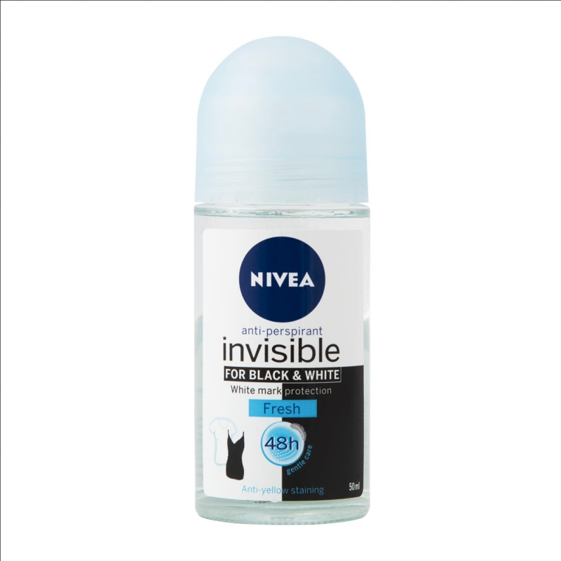 Antiperspirant Nivea Roll-On Invisible Black & White Fresh - 50ml