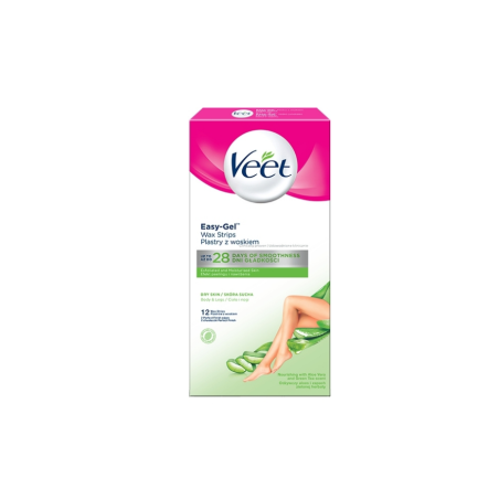 Benzi de Ceară Depilatoare Veet Easy Gel 12 Bucăți