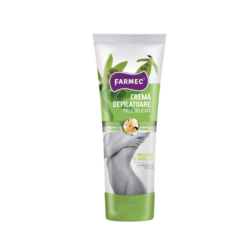 Crema Depilatoare Cu Vanilie Farmec Pentru Piele Sensibilă 150Ml