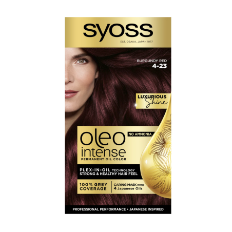 Vopsea de par Syoss Color Oleo Intense 4-23 Roscat Burgundy, 115 ml