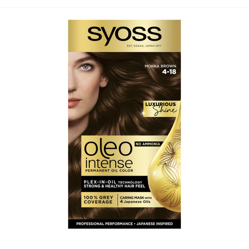 Vopsea de păr Syoss Color Oleo Intense 4-18 Saten Mokka
