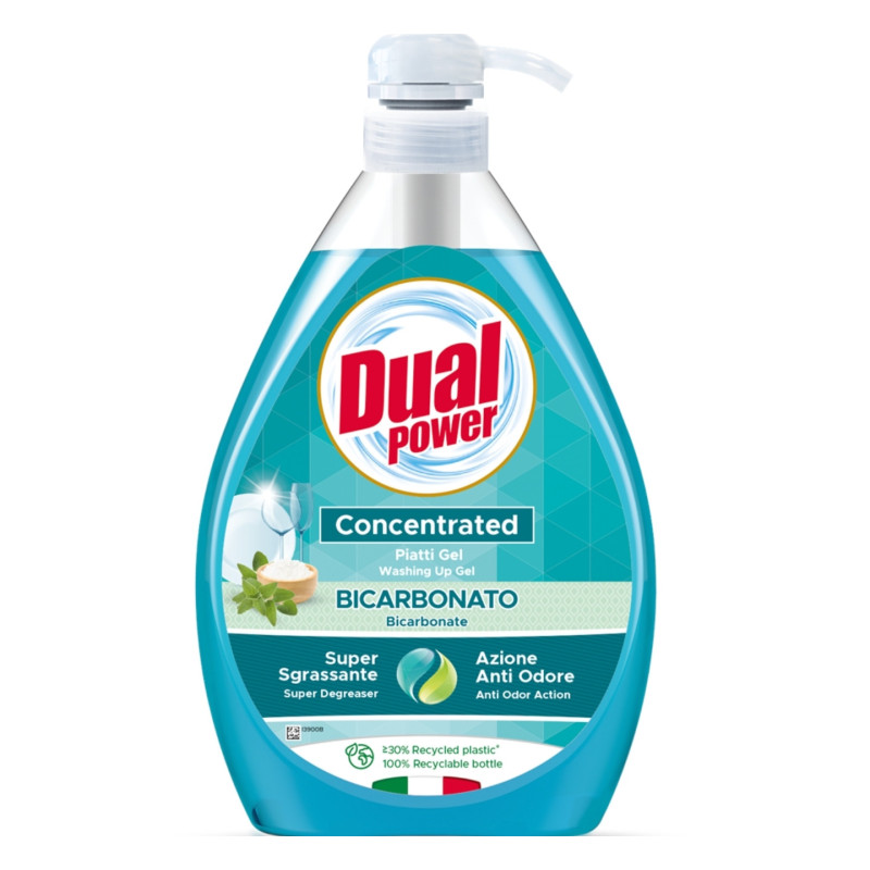 Detergent pentru vase Dual Power Bicarbonat Salvie 1L Dual Power - 1