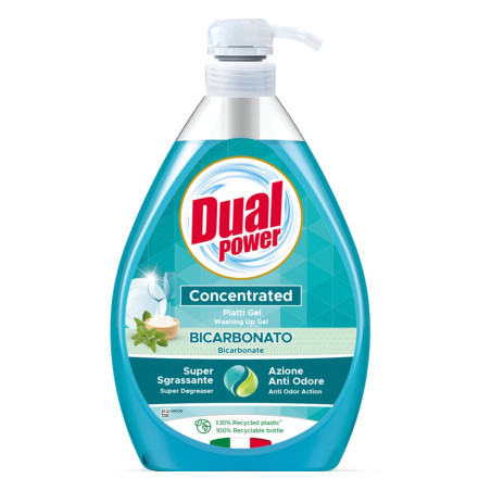 Detergent pentru vase Dual Power Bicarbonat Salvie 1L Dual Power - 1