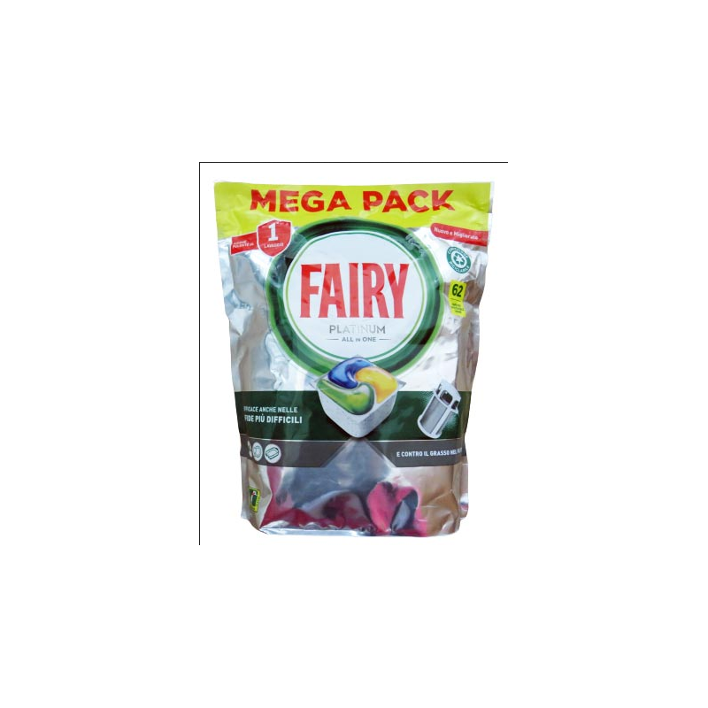 Detergent Pentru Masina De Spalat Vase Fairy Platinum Lemon 62 Spalari