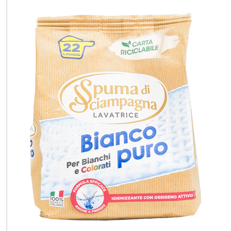 Detergent Pulbere Spuma Sciampagna Bianco Puro 22 Spalari 1.08Kg