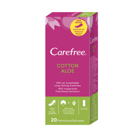 Absorbante Zilnice Carefree Aloe 20Buc