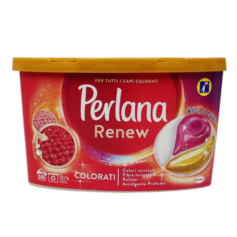 Detergent Capsule Pentru Rufe Colorate Perlana Renew 18 Buc Perlana - 1