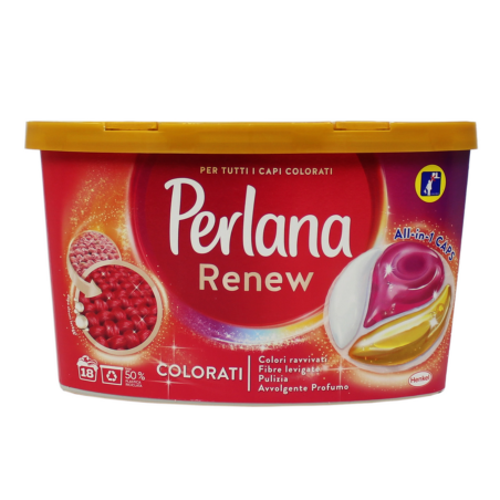 Detergent Capsule Pentru Rufe Colorate Perlana Renew 18 Buc Perlana - 1