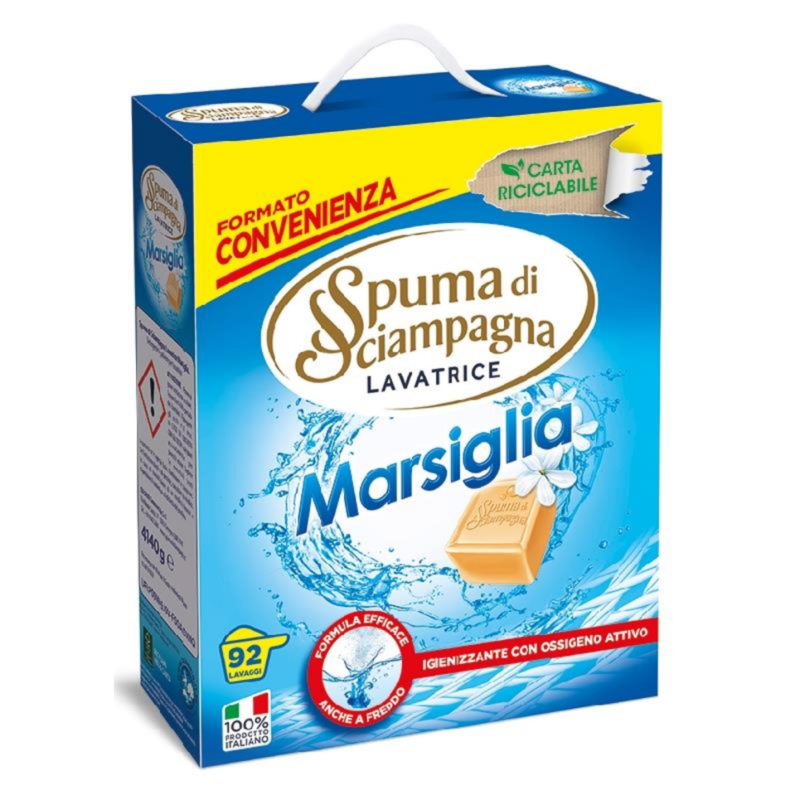 Detergent Pulbere Spuma Di Sciampagna Marsiglia 92 Spalari 4Kg Spuma Di Sciampagna - 1