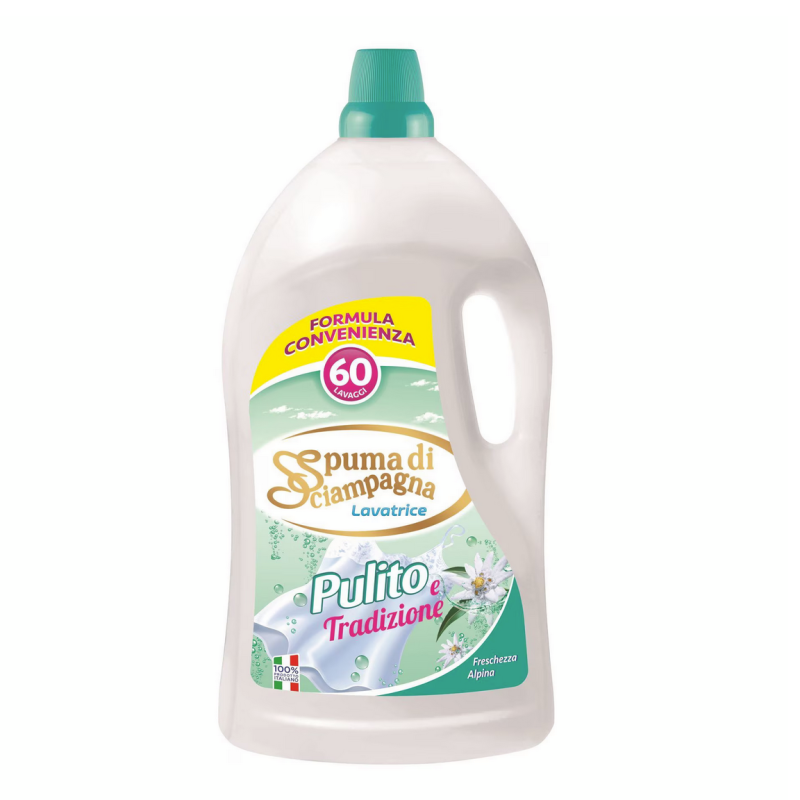 Detergent De Rufe Lichid Spuma Di Sciampagna Alpina 60 Spalari 3L Spuma Di Sciampagna - 1