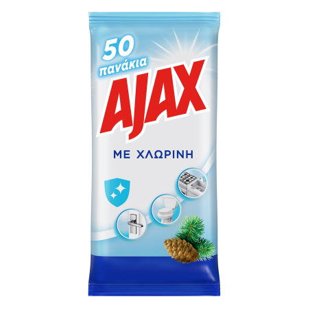 Servetele Umede Clor Ajax 50Buc Ajax - 1