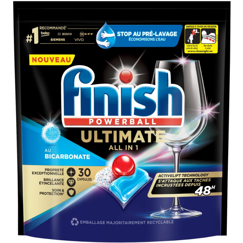 Detergent Vase Capsule 30Buc Ultimate All In 1 Bicarbonat Finish Finish - 1