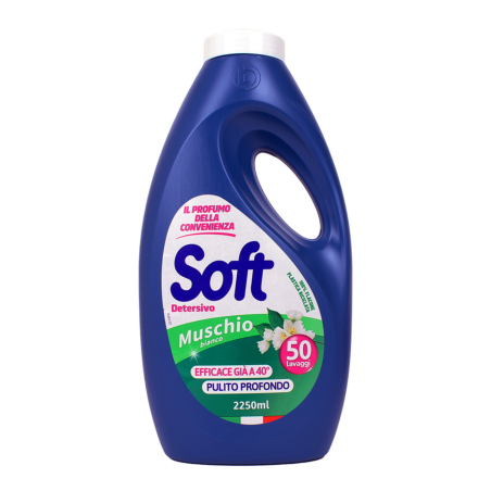 Detergent De Rufe Soft Lichid Musc Alb 45/50 Spalari 2.25 L Soft - 1