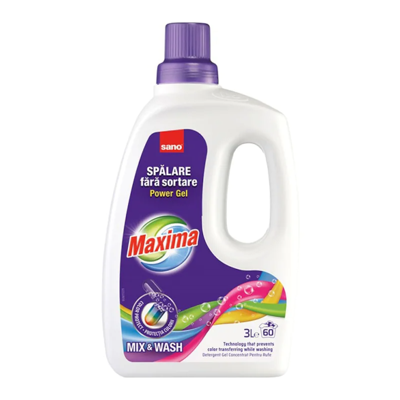 Detergent Gel Sano Maxima Mix Wash 60 Spalari 3L  - 1