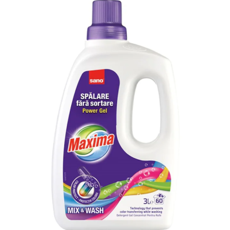 Detergent Gel Sano Maxima Mix Wash 60 Spalari 3L  - 1