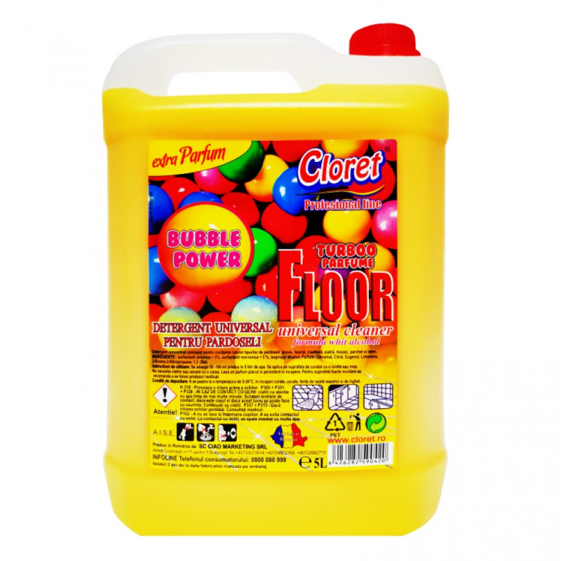 Detergent Pardoseli Cloret Bubble Gum 5L Cloret - 1