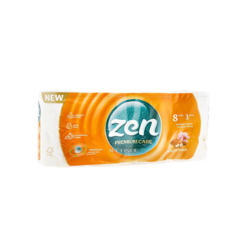 Hârtie Igienica Zen Almond 8 Role 3 Straturi ZEN - 1