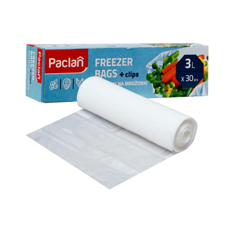 Pungi Congelator + Clips Paclan 3L / 30Buc Paclan - 1