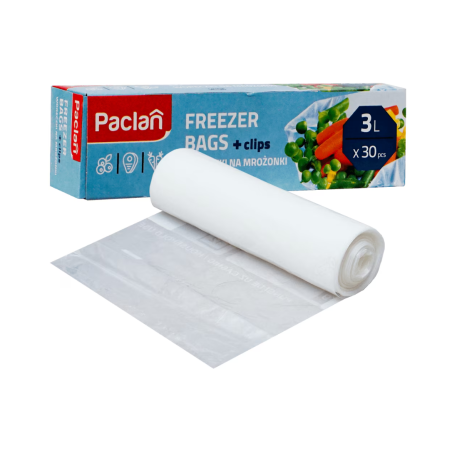 Pungi Congelator + Clips Paclan 3L / 30Buc Paclan - 1