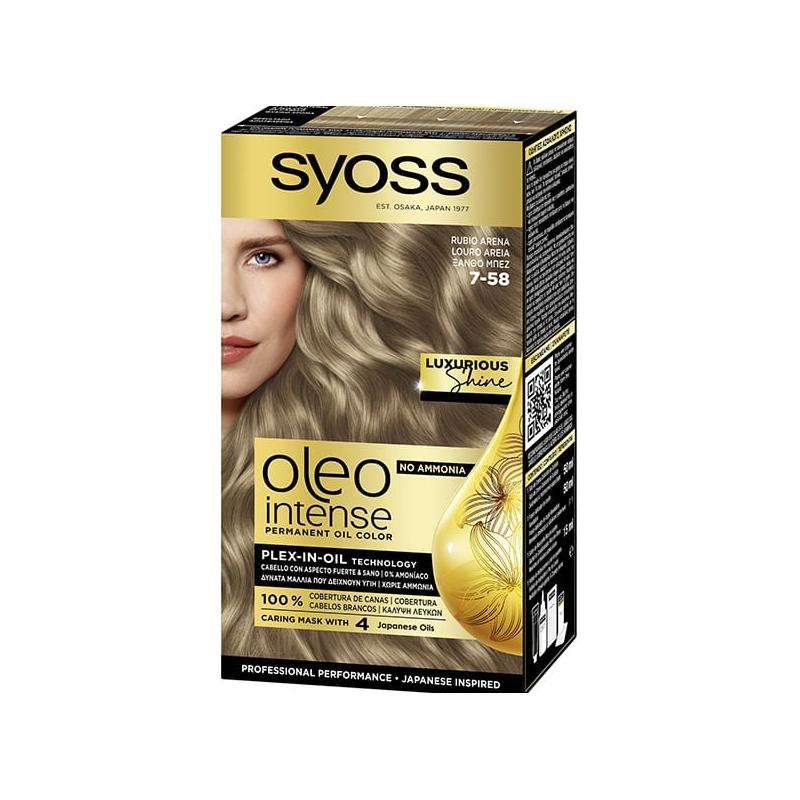 Vopsea De Par 7-58 Cool Beige Blonde  Syoss Oleo Syoss - 1