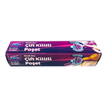 Pungi Congelator Fermoar Parex Dublu Mari X10 Buc