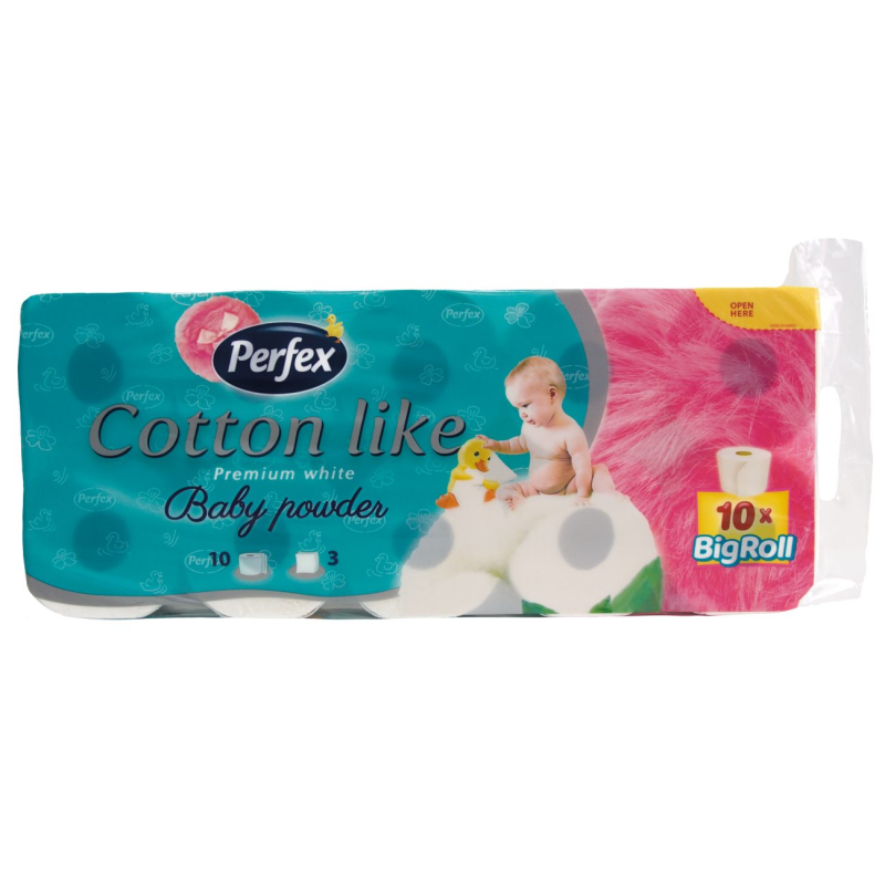 Hartie Igienica Cotton Baby 3 Str 10 Role Perfex