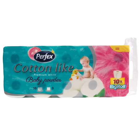 Hartie Igienica Cotton Baby 3 Str 10 Role Perfex