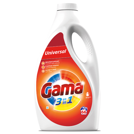 Gama Detergent Lichid 3L Universal 66Spalari