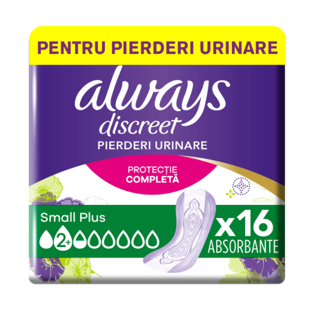 Absorbante Incontinenta Always Discreet Small Plus 16Buc