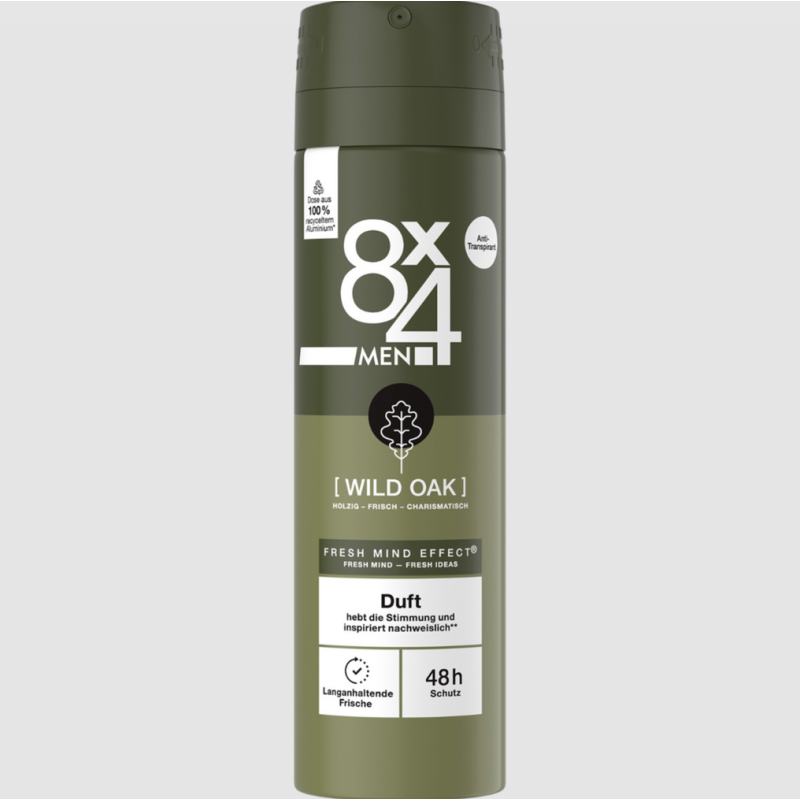 8X4 Deodorant 150Ml Men Wild Oak