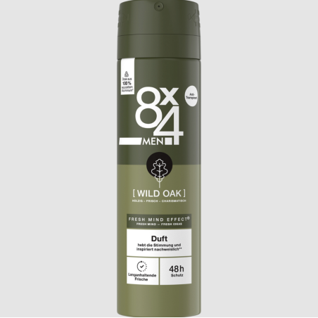 8X4 Deodorant 150Ml Men Wild Oak