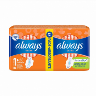 Absorbante Always Ultra Instant Dry De 18 Bucăti