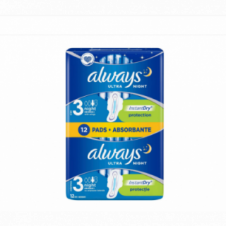 Absorbante Always Ultra Night, 12 Bucati