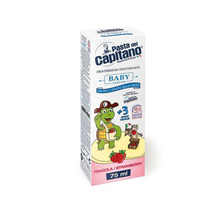 Pasta De Dinti Pasta Del Capitano Baby Strawberry Pt Copii De La 3 Ani 75 Ml